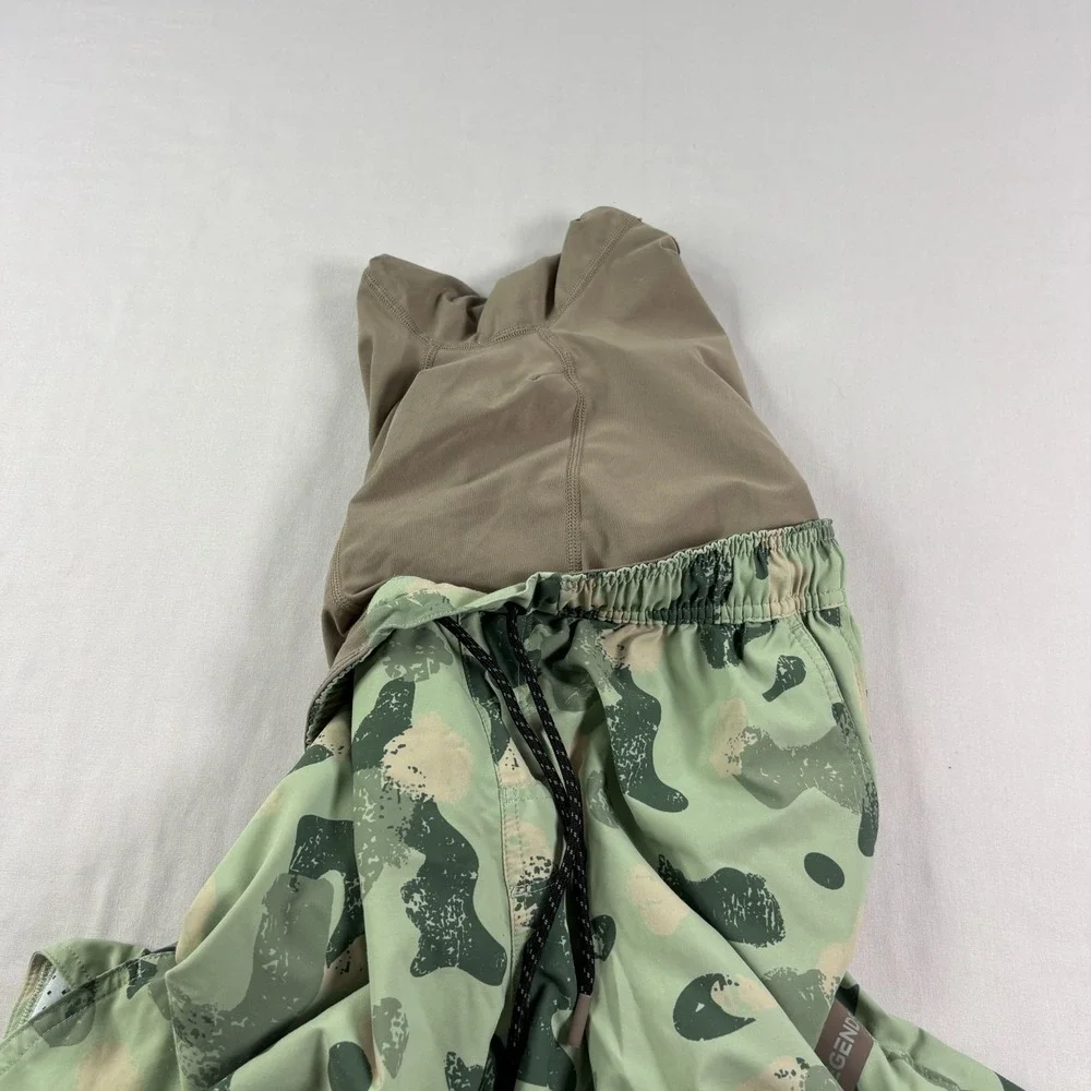 Legends Luka Shorts Mens M Green Camo Athletic Lined Gym Performance Running